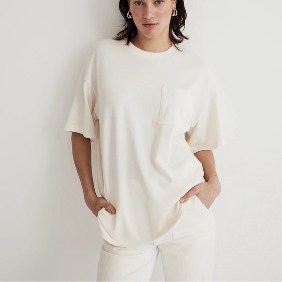 Madewell Tops - Madewell Garment-Dyed Oversized Pocket Tee